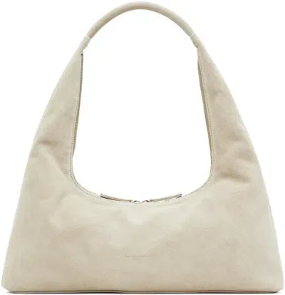 Marge Sherwood Taupe Large Bag In Blond Wood Suede