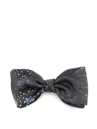 Maria Enrica Nardi Agropoli Silk Bow Tie In Dark Blue