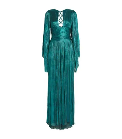 Maria Lucia Hohan Silk Alana Gown In Blue