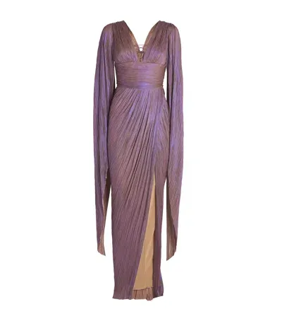 Maria Lucia Hohan Silk-tulle Lacey Gown In Purple