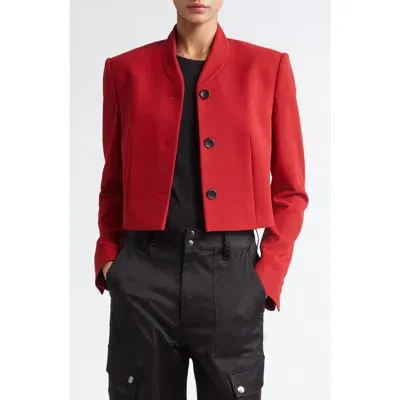 Maria Mcmanus Crop Blazer In Hunting Red