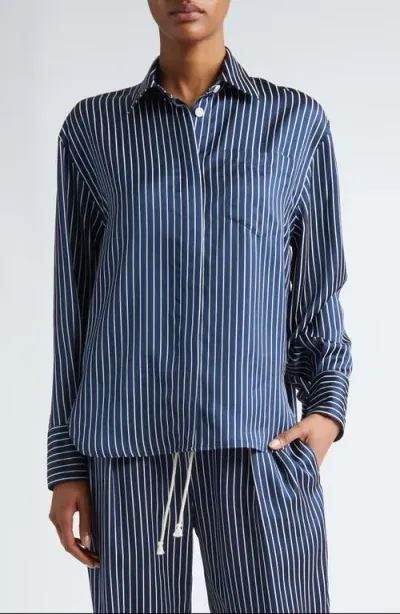 Maria Mcmanus Stripe Button-up Shirt In Midnight Stripe