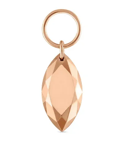 Maria Tash Faceted Gold Marquise Charm In Rose Gold