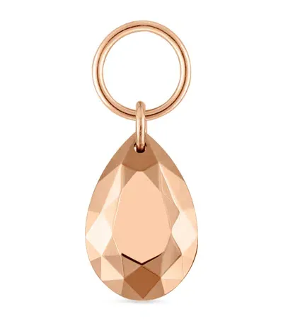 Maria Tash Faceted Pear Charm In Rose Gold