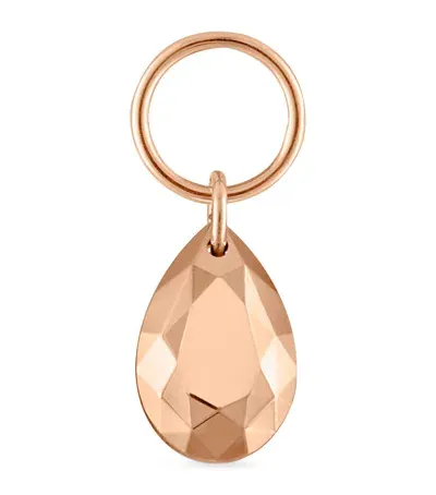 Maria Tash Faceted Pear Charm In Rose Gold