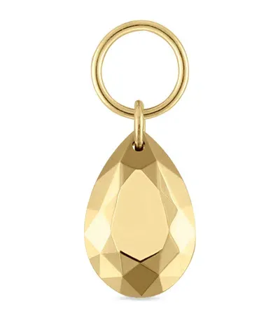 Maria Tash Faceted Pear Single Charm In Gold