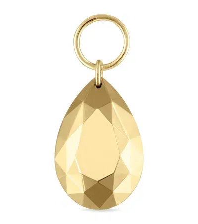 Maria Tash Faceted Pear Single Charm In Gold