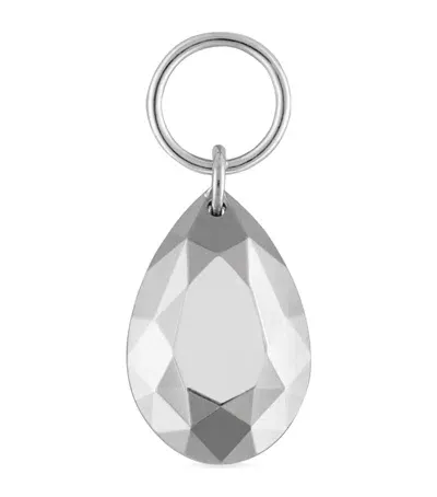 Maria Tash Faceted Pear Single Charm In White