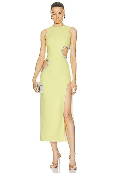 Marianna Senchina First Kiss Midi Dress In Lemon