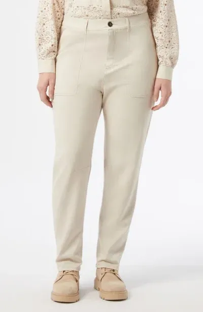 Marina Rinaldi Kibbutz Gabardine Slim Fit Pants In Beige