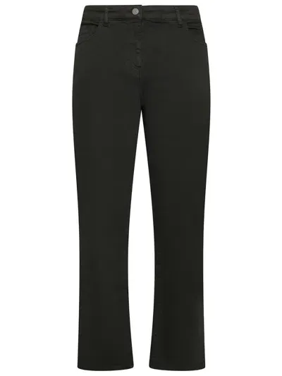 Marina Rinaldi Marmo Slim Cotton Pants In Black