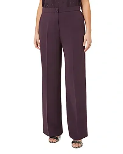 Marina Rinaldi Straight Leg Trousers In Bordeaux