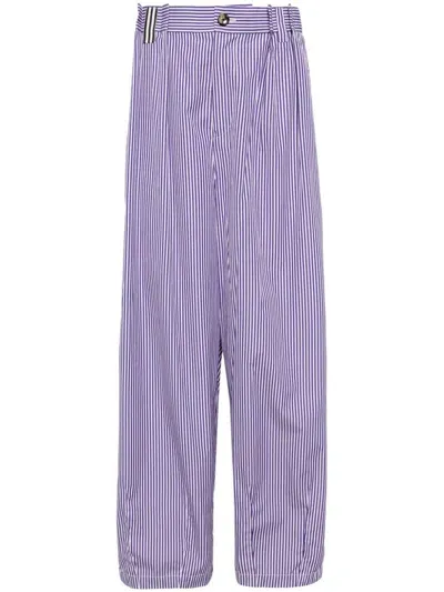 Marina Yee Jim Striped Trousers In 蓝色