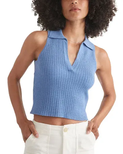 Marine Layer Amelia Cropped Tank Top In Coronet