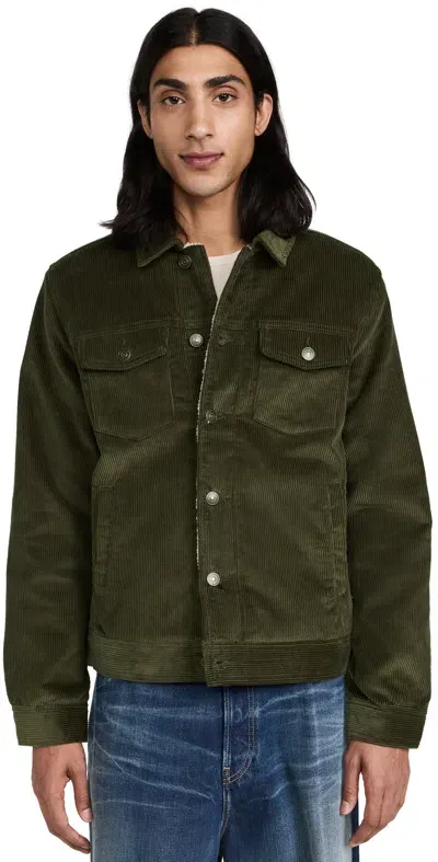 Marine Layer Boise Corduroy Trucker Jacket Forest Night