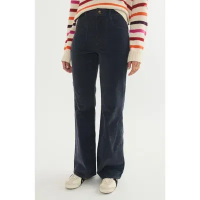 Marine Layer Bridget High Waist Corduroy Flare Pants In India Ink