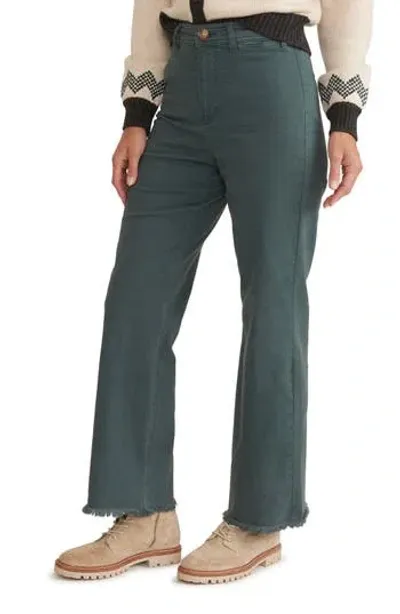 Marine Layer Bridget Raw Edge Pants In Green Gables