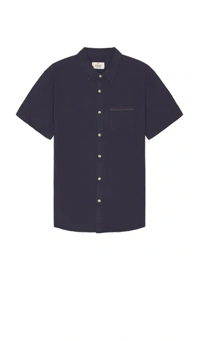 Marine Layer Classic Stretch Selvage Shirt In Mood Indigo