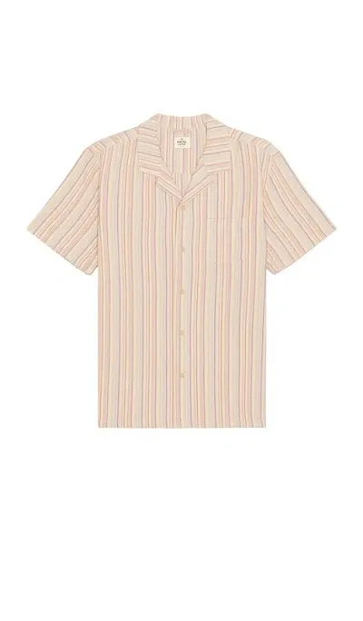 Marine Layer Dobby Resort Shirt In Multi Stripe