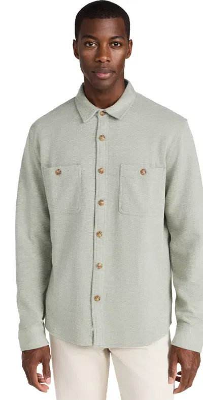 Marine Layer Pacifica Stretch Twill Overshirt Vetiver