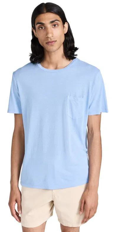 Marine Layer Relaxed Hemp Cotton Tee Bel Air Blue