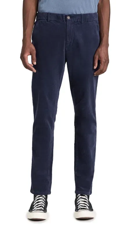 Marine Layer Saturday Puppytooth Chino Pants Navy Texture