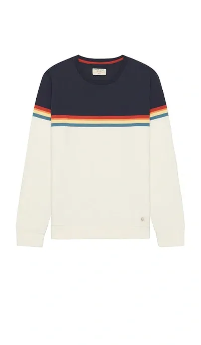 Marine Layer Signature Fleece Colorblock Crewneck Sweatshirt In Grey