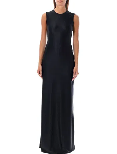 Marine Serre Draped Jersey Tank Dress In Black