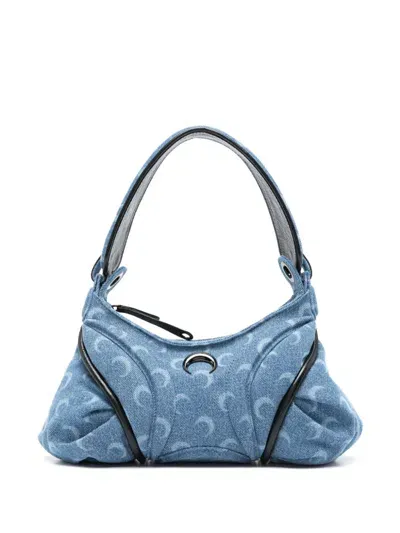 Marine Serre Futura Shoulder Bag In Blue