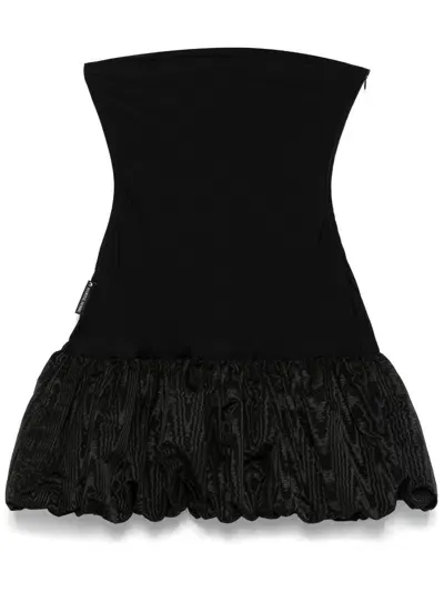 Marine Serre Moire Mini Dress In Bk99 - Black