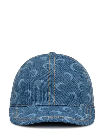 Marine Serre Moon Baseball Cap In Blue