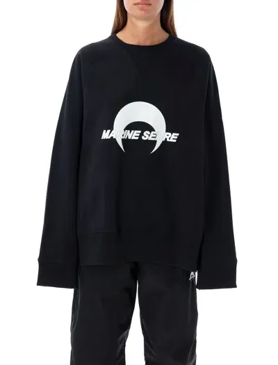 Marine Serre Moon Logo Sweatshirt In Black