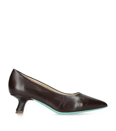 Marion Ayonote Leather Apple Pumps 60 In Brown