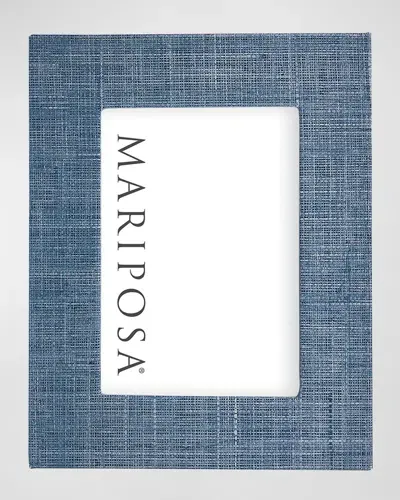 Mariposa Jute Frame, 5" X 7" In Heather Blue