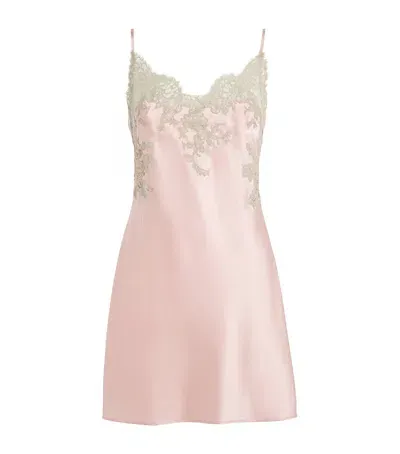 Marjolaine Silk Slip Dress In Pink