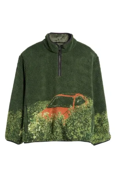 Market Forgotten High Pile Fleece Half-zip Pullover In Kelp