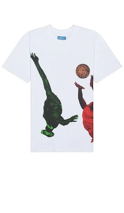 Market Jump Ball T-shirt In White