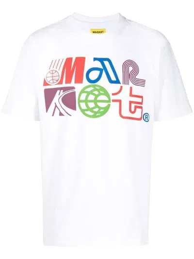 Market Logo-print Short-sleeve T-shirt In Weiss