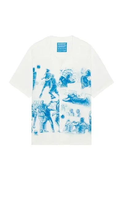 Market Malice Palace Camp Shirt In White