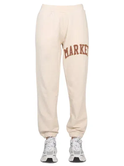 Market Pants With Applied Logo Unisex In Beige