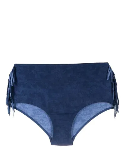 Marlies Dekkers Alabama Shakes High-waist Bikini Bottoms In Blue