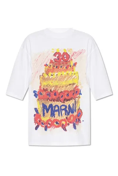 Marni 30th Anniversary Crewneck T In White