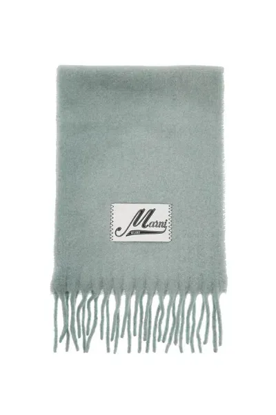 Marni Alpaca Wool Scarf In 绿色的