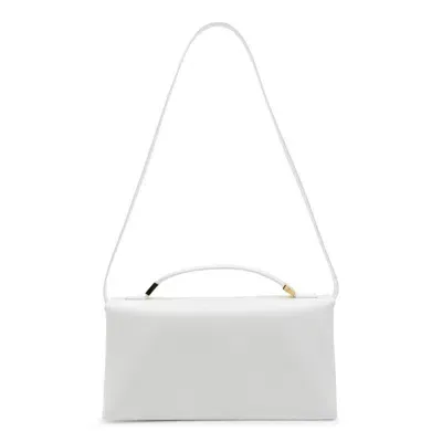 Marni Prisma Leather Cross-body Bag In White