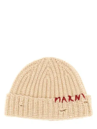 Marni Beanie Hat In Beige