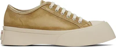 Marni Beige Nappa Leather Pablo Sneakers In 00v47 Dijon