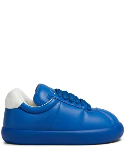 Marni Bigfoot 2.0 Padded Leather Sneakers In Blue