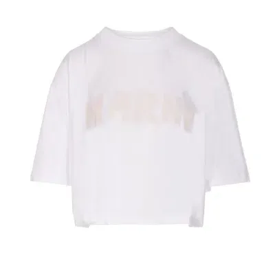 Marni Bio Cotton  Print T-shirt In White