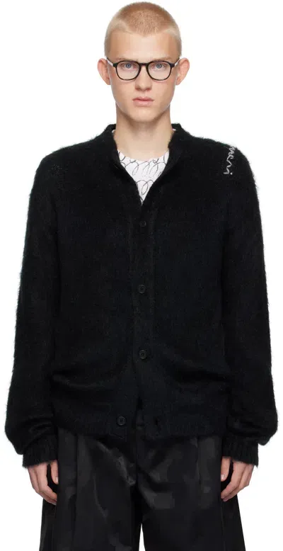 Marni Black Fuzzy Wuzzy Cardigan In 00n99 Black