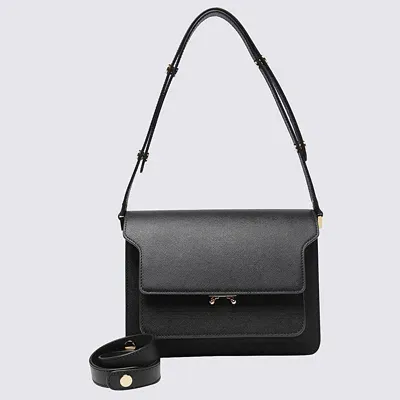 Marni Black Leather Trunk Shoulder Bag